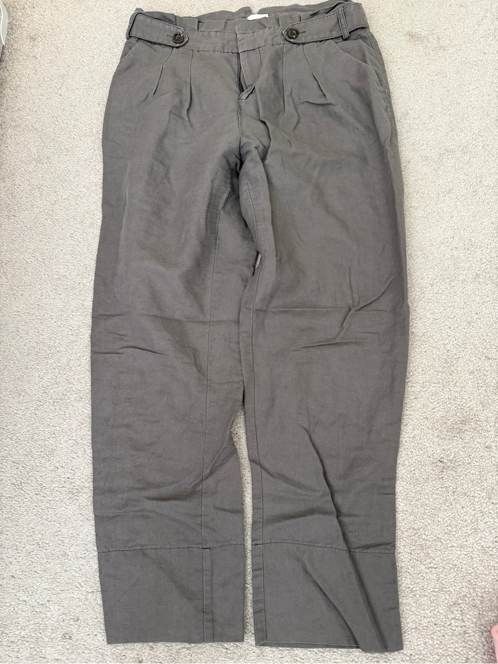 Light gray Casual linen Trousers - Versatile Everyday Pants